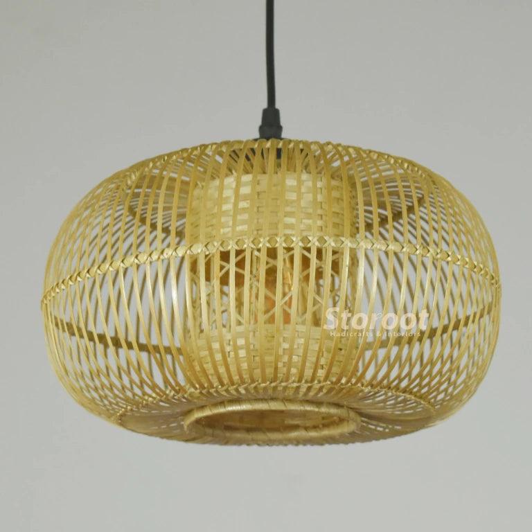 Mushroom Bamboo pendant light round lampshade