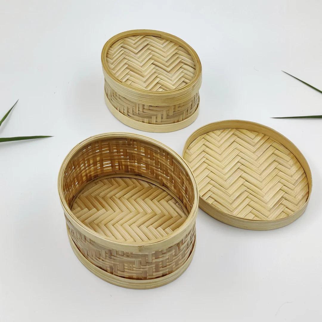 Handmade Bamboo Jewelry Organizer oval shape
