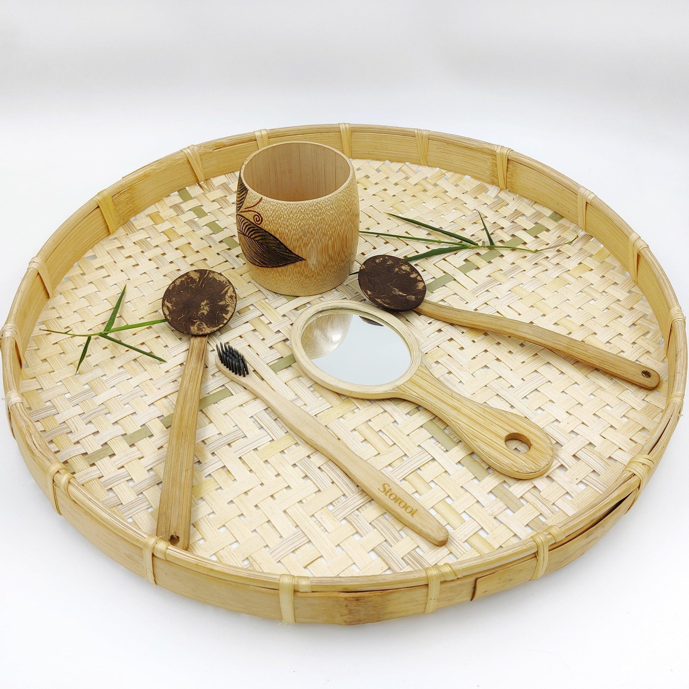 Bamboo Organizing Tray | Sustainable Home Organizer | Eco-Friendly Storage Solutions