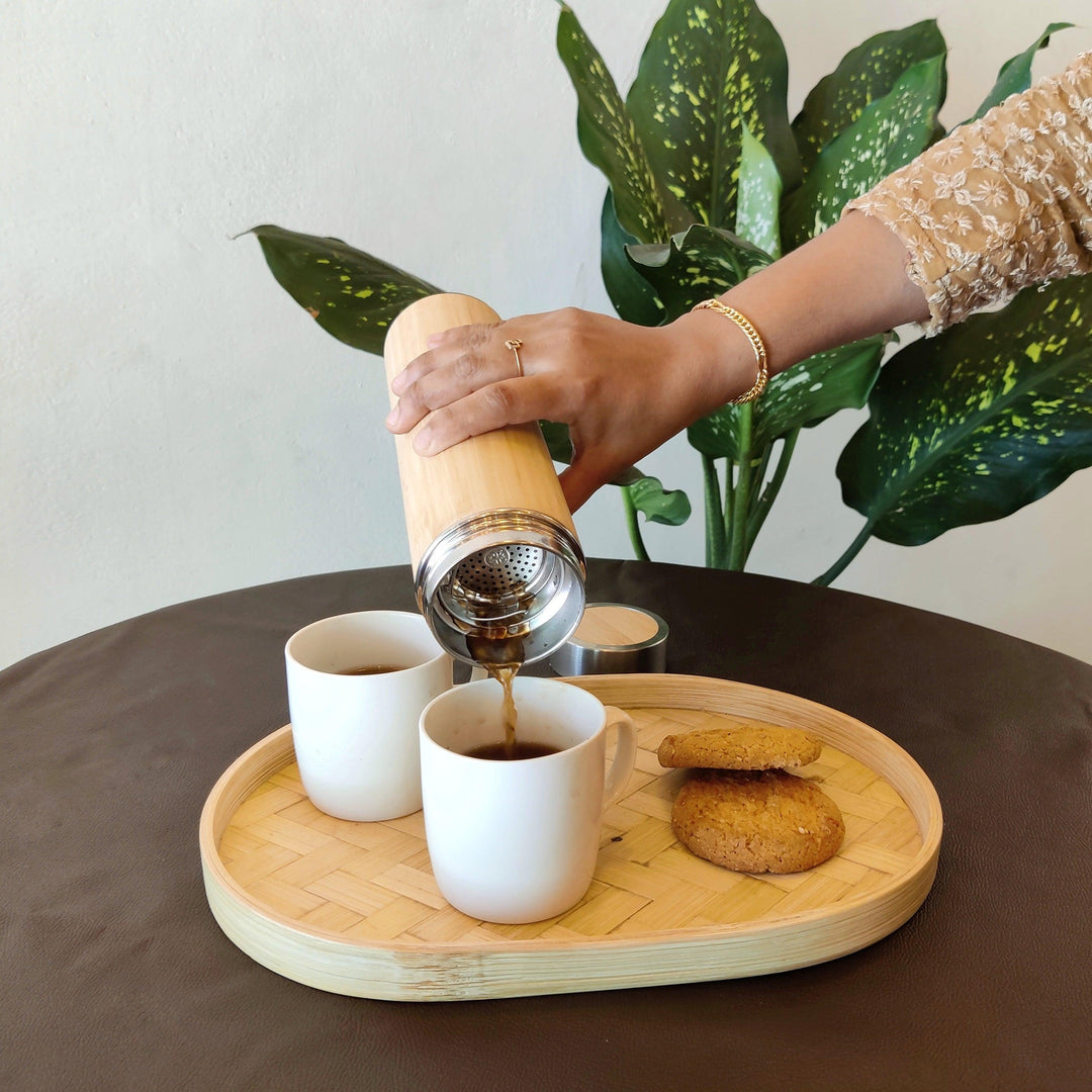 Handmade Bamboo Serving Tray | Eco-Friendly Serving Trays | Artisan Crafted Bamboo Trays