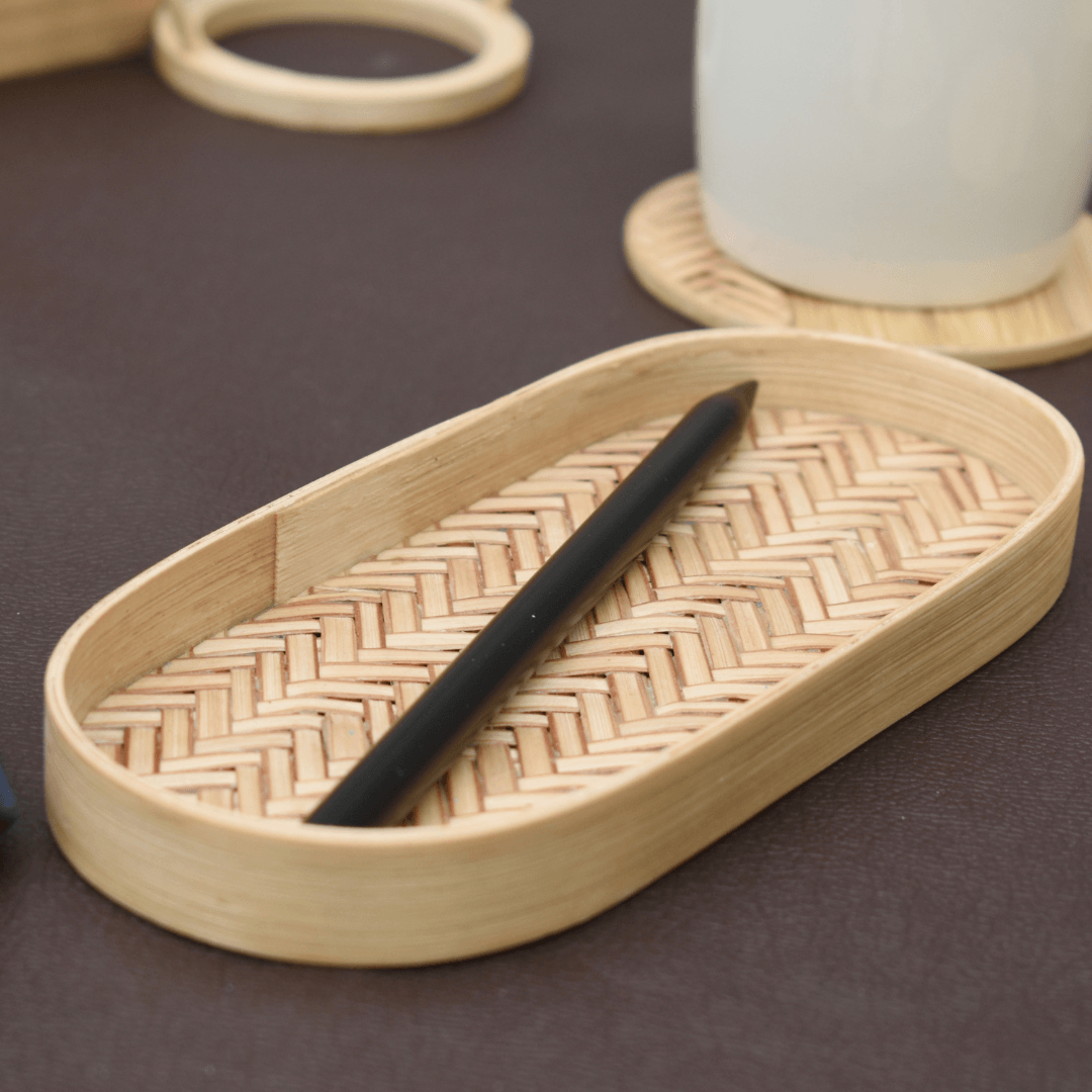 Bamboo Organizing Tray | Sustainable Home Organizer | Eco-Friendly Storage Solutions