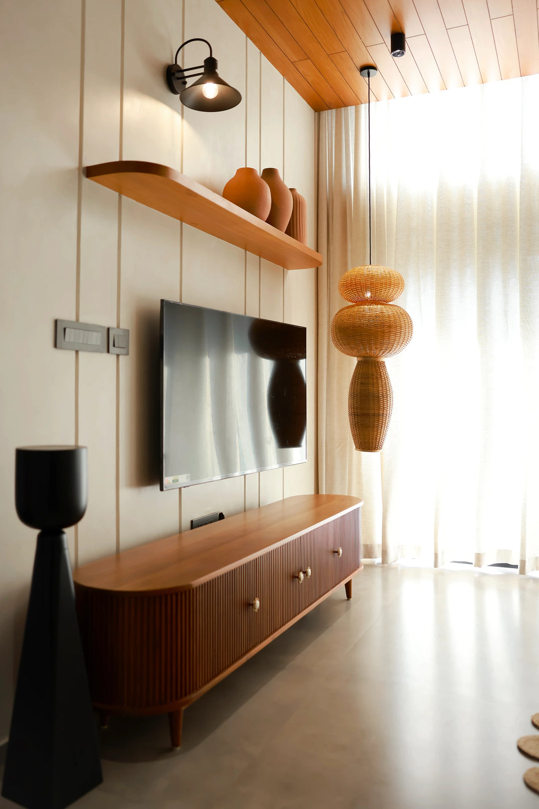 Celora H42 Cane Wicker Pendant Lamp | Handmade Bamboo Hanging Chandelier