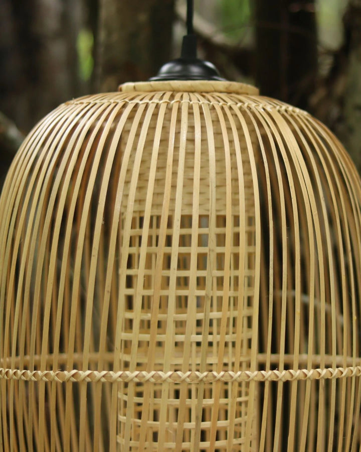 Huba Cluster of 6 – Handcrafted Bamboo Double Height Chandelier