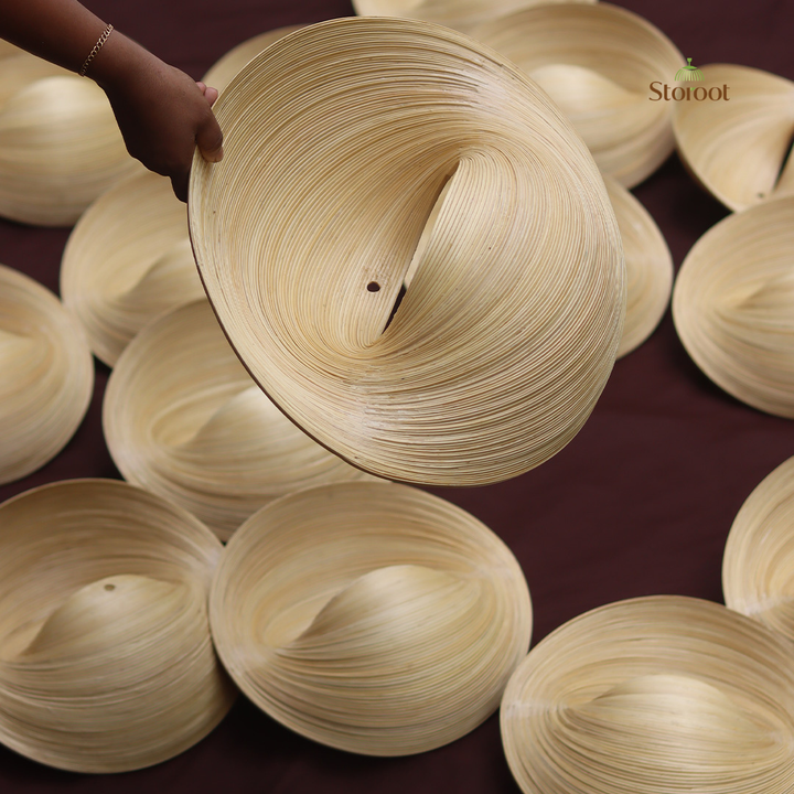 Azura Cluster of 6 Bamboo Pendant Light for Double Height Spaces