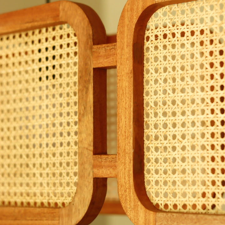 ArCane Rattan Cane Linear Light – L43 Long Chandelier 43 inch