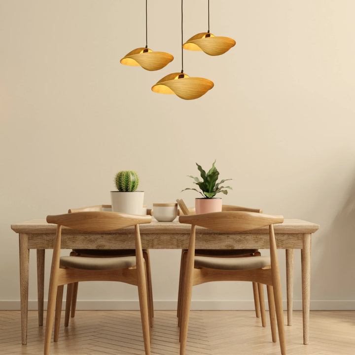 Azura Twist Bamboo Pendant Light – Seashell lamp