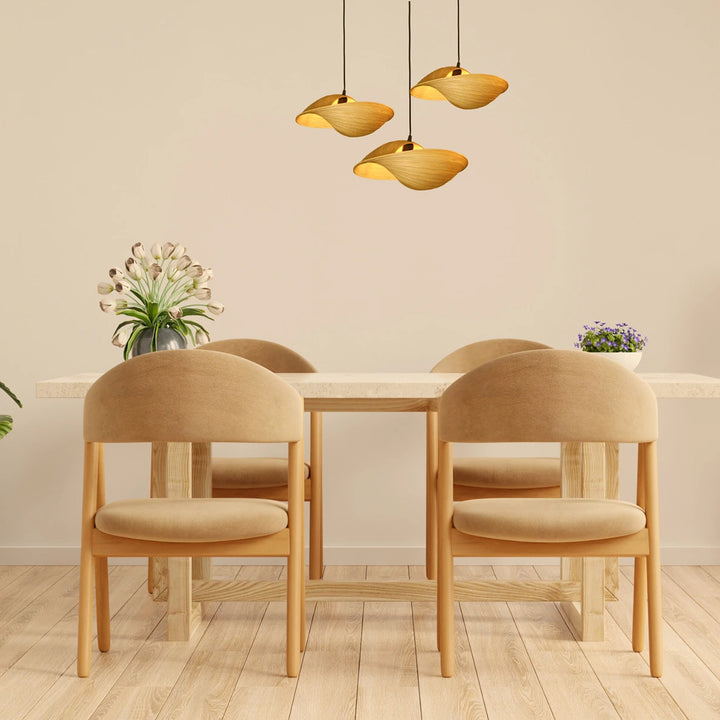 Azura Twist Bamboo Pendant Light – Seashell lamp