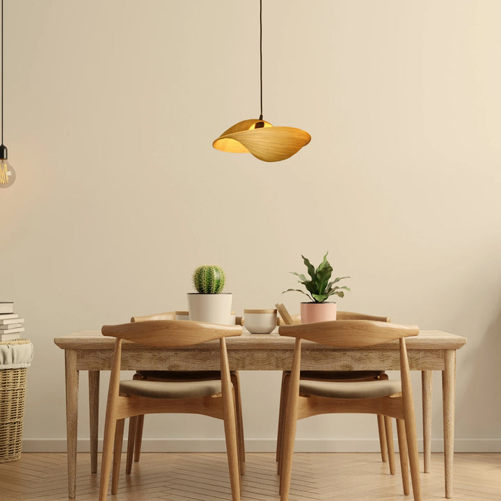 Azura Twist Bamboo Pendant Light – Seashell lamp