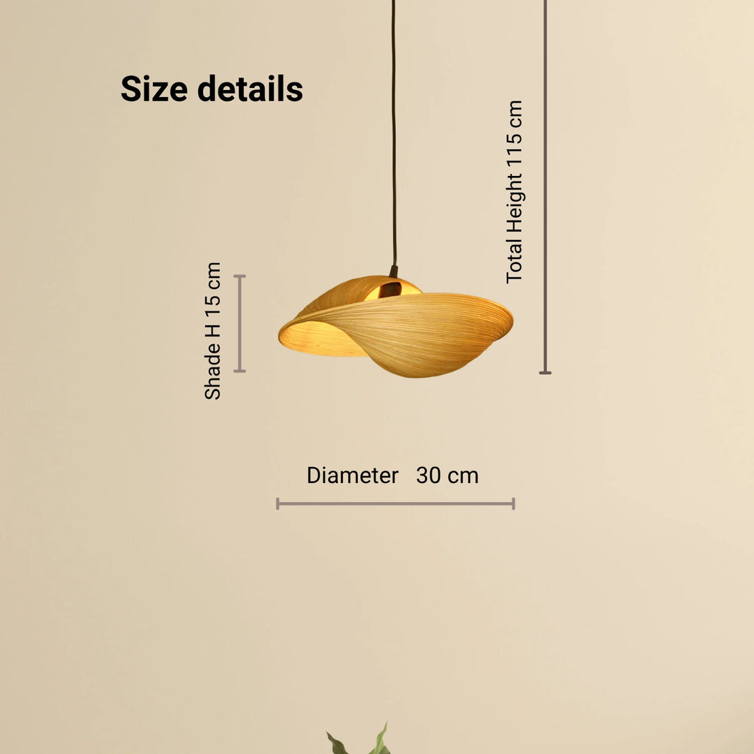 Azura Twist Bamboo Pendant Light – Seashell lamp
