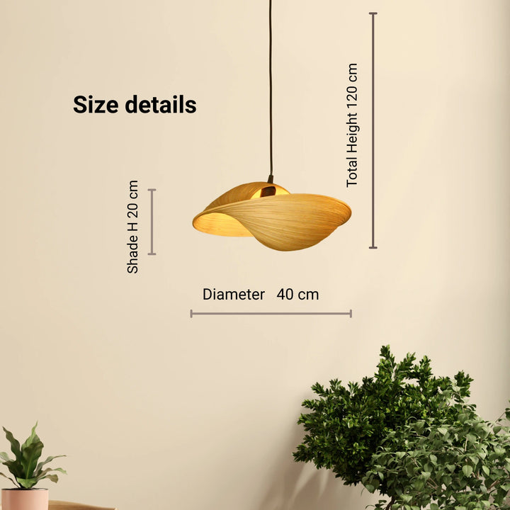Azura Twist Bamboo Pendant Light – Seashell lamp
