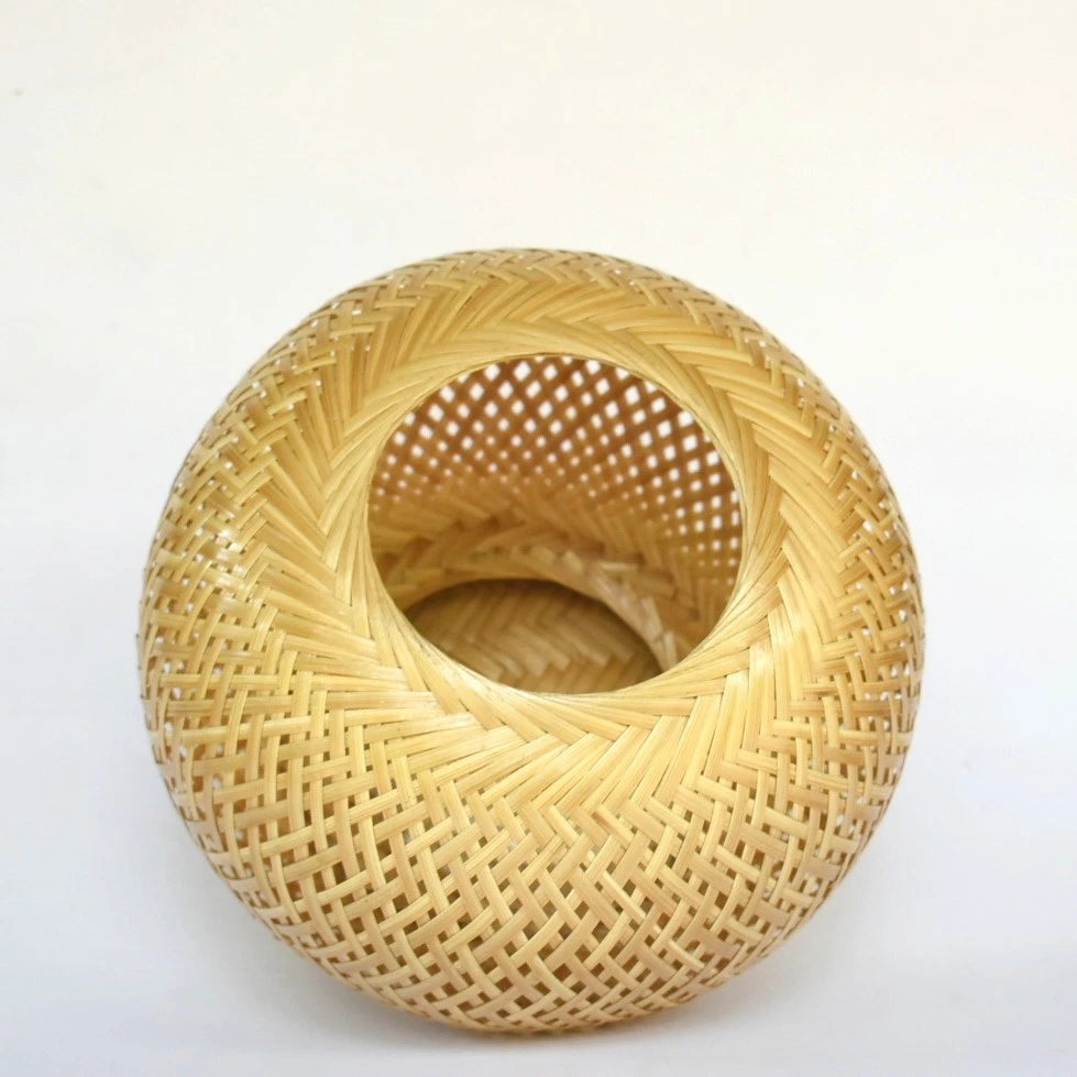 Close-up of Sunce Bamboo Ceiling Light Globe Design-2
