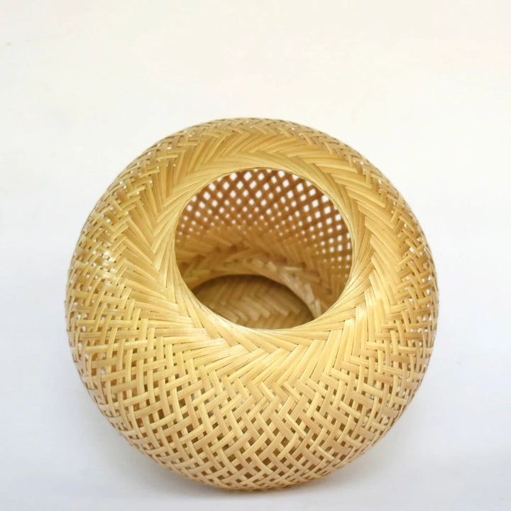 Close-up of Sunce Bamboo Ceiling Light Globe Design-2