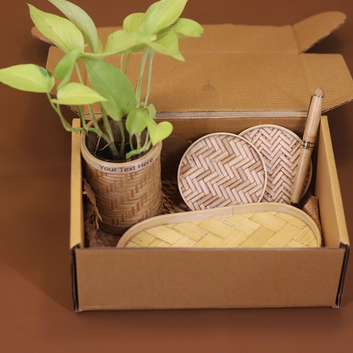 Sustainable Bamboo Gift Hamper – Handmade Eco-Friendly Corporate & Personal Desk Set