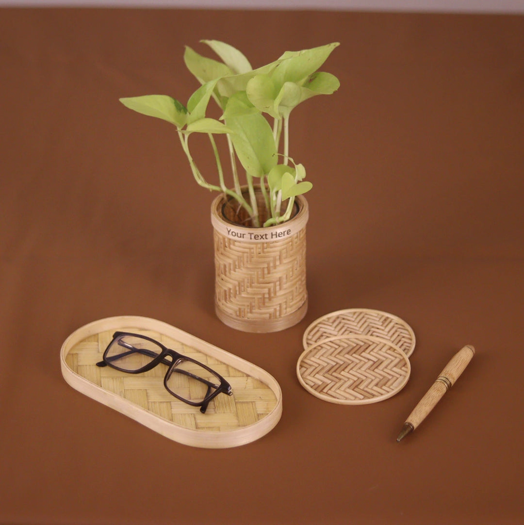 Sustainable Bamboo Gift Hamper – Handmade Eco-Friendly Corporate & Personal Desk Set