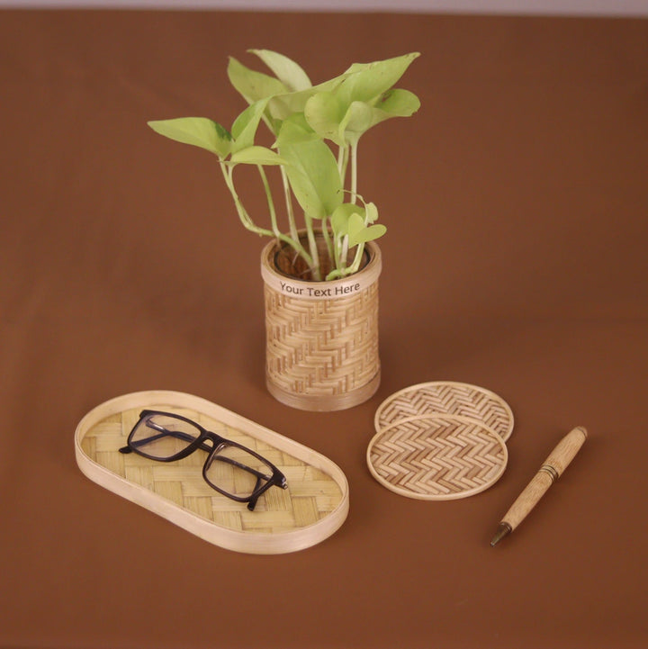 Sustainable Bamboo Gift Hamper – Handmade Eco-Friendly Corporate & Personal Desk Set