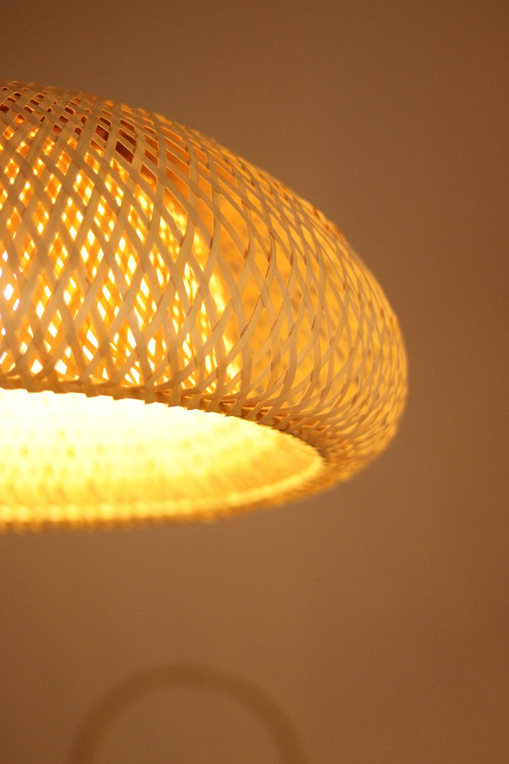 Zuva Handwoven Bamboo Pendant Light | Modern Dome Hanging Lamp