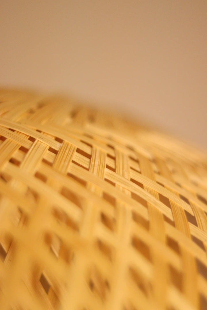 Zuva Handwoven Bamboo Pendant Light | Modern Dome Hanging Lamp