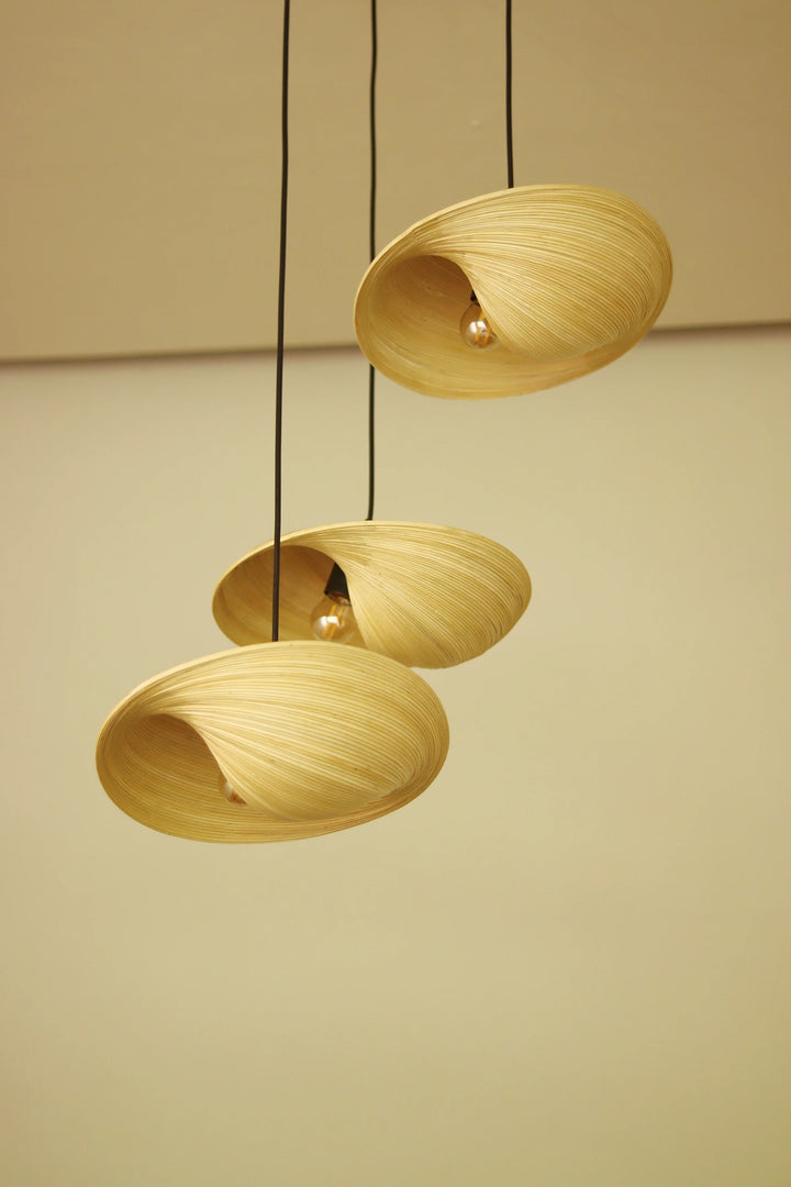 Azura Twist Bamboo Pendant Light – Seashell lamp
