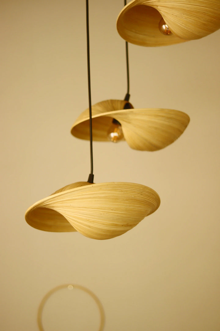 Azura Twist Bamboo Pendant Light – Seashell lamp