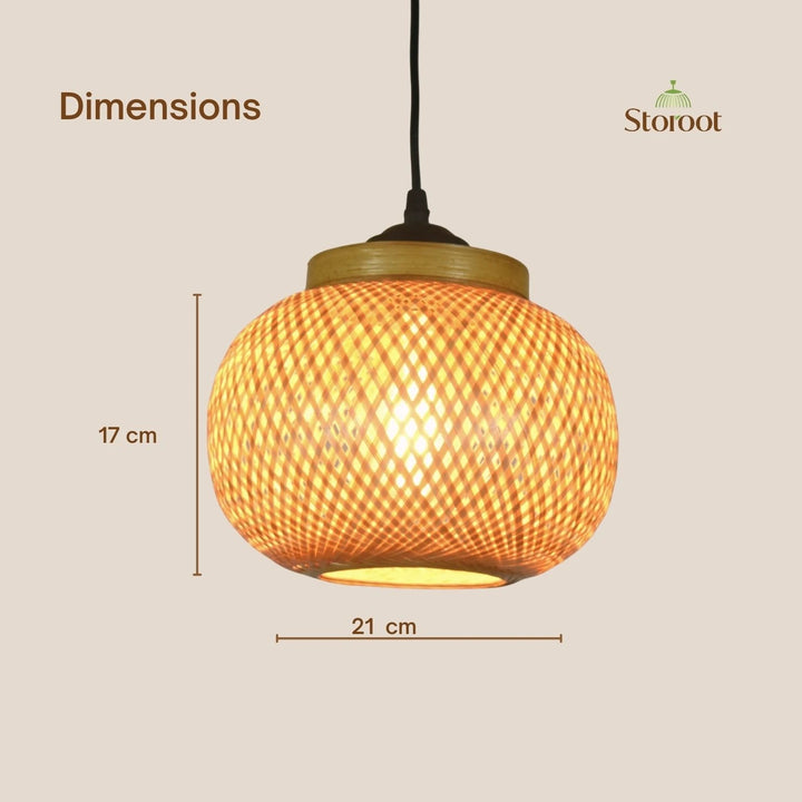 Sunce Handmade Bamboo Ceiling Light - Globe Pendant