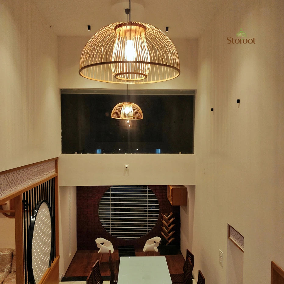 storoot-natural-cane-lighting-for-dining-and-lobby-space