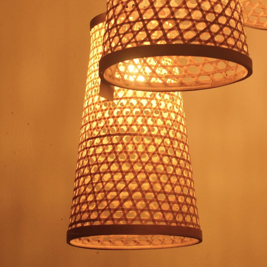 Bamboo light inspired by natural honeycomb design