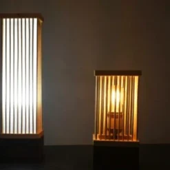 Eco-friendly bamboo table lamp with warm glow