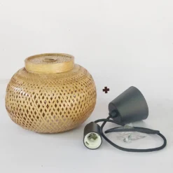 bamboo light decor pot