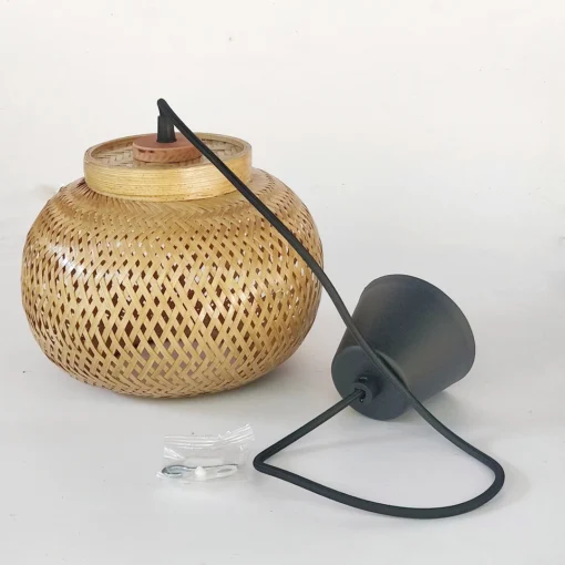 bamboo light decor pot