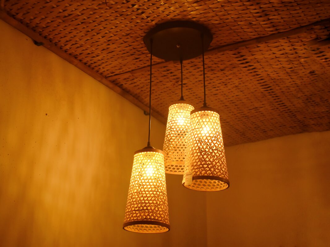 Bamboo lights and lamps