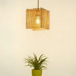Artisanal bamboo light fixtures blending nature and design
