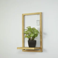 Stylish and practical: wooden wall frame shelf for home decor
