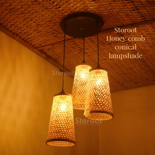 Stylish bamboo lights illuminating your space