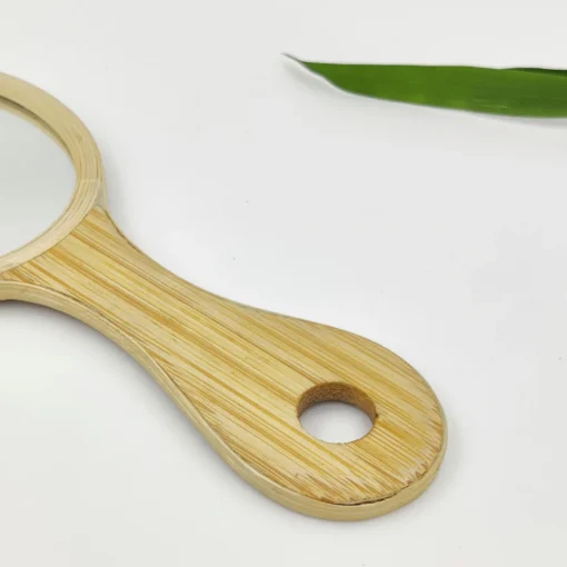 Eco-friendly bamboo hand mirror for sustainable bamboo home decor