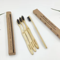 Natural bamboo toothbrush for eco-friendly and sustainable brushing