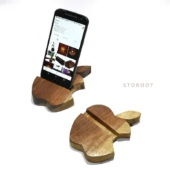 wood phone stand