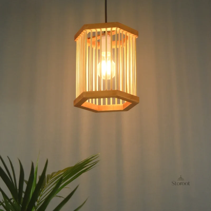 Eco-Friendly Bamboo Hanging Light Fixture